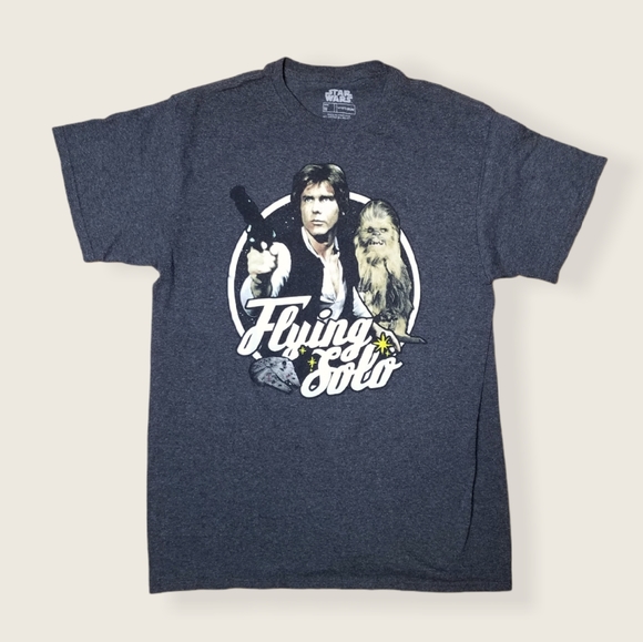 Star Wars Flying Solo Han solo chewy shirt medium